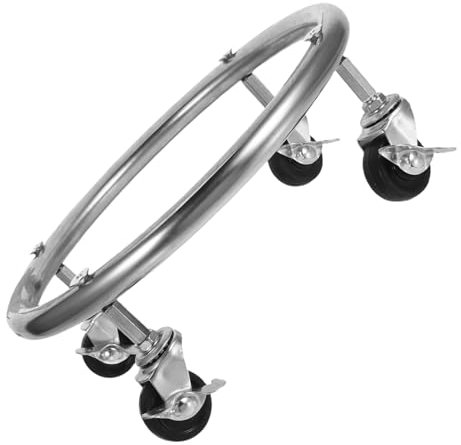 Ciieeo Fahrbarer Propangasflaschenhalter Aus Edelstahl Mit Rollbremsen Gasflaschenfuß Mit Stabiler Gasflaschenablage Für Bewegliche Propangasflaschen Im Haushalt