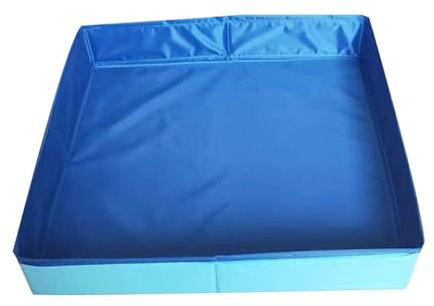 Dog Paddling Pool | PVC Foldable Pet Swimming Pool | 50×50cm Non-Inflatable Pet Bath Tub Outdoor Pools | Portable Non-Slip Pet Puppy Bathing Tub for Backyard Fun Bath Use