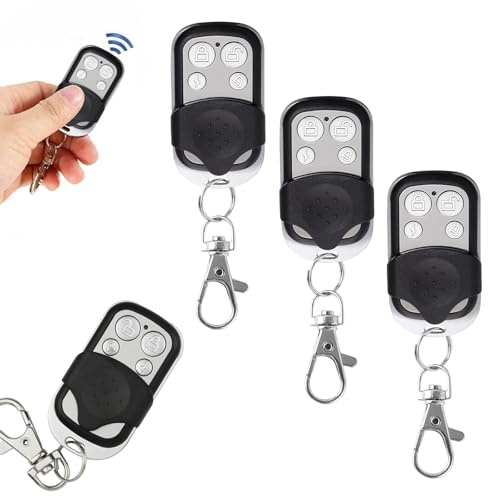 Fernbedienung für Automatisches Tor, Garagentoröffner Fernbedienung, Universal Garagentor Fernbedienung, Garagentor Handsender, 3 Frequenzen 433 MHz, Universal-Fernbedienung mit 4 Tasten, Schwarz