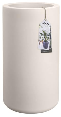 elho Pure Cilinder High 40 Blumentopf - Linen White | ∅ 39.5 x H 72.7 cm | für den Innen- und Außenbereich