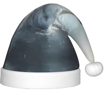 WZYCWB Weißer Schwan auf Eis, gemusterter Weihnachtsparty-Hut, Kinderklasse, Aktivitätsgeschenk, Weihnachtsfeiertagsdekoration, Requisite