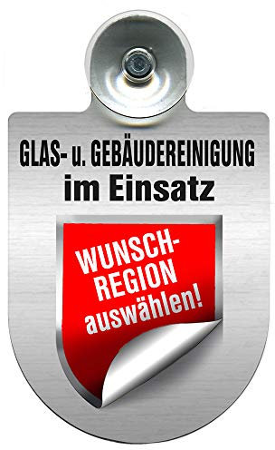 Einsatzschild für Windschutzscheibe - Glas- u. Gebäudereinigung im Einsatz - 309399 - Farbe Region Nordrhein-Westfalen