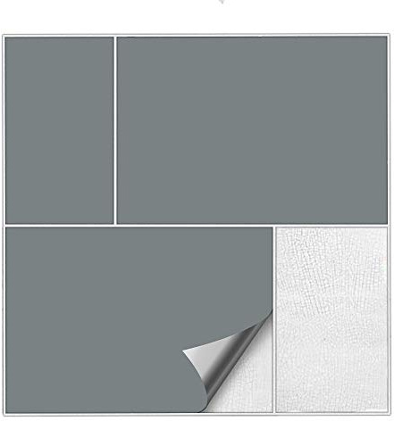 Kiwistar Fliesenaufkleber Grau 71 Seidenmatt - 14,8 x 19,7 cm - 50 Stück - Klebefliesen Fliesenmuster Stickerfliesen Wandfliesen überkleben