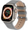 Fullmosa kompatibel mit Apple Watch Armband Ultra2/Ultra 49mm 45mm 44mm 40mm 41mm 42mm 38mm, Lederarmband Ersatzband für Damen Herren, Klassische Leder Armbänder für iWatch 9/8/7/6/SE/5/4/3/2/1