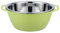 Contiup Set di colapasta essenziale in acciaio inossidabile 18/8 con ciotola di miscelazione Cestello filtro autosvuotante con scolapasta Filtro con bacino di plastica 2 pezzi/set, colore verde