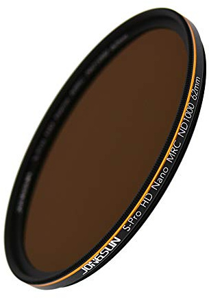 JONGSUN ND1000 62mm ND Filter, S-PRO HD Neutral Density Lens Filter,MRC 18-Layer Nano Multicoated, Schott B270 Optical Glass, ND1000 (3.0) 10-Stop