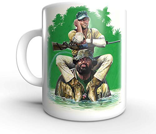 Terence Hill Slim und Tom - Das Krokodil und Sein Nilpferd Bud Spencer - Tasse rund (330ml)