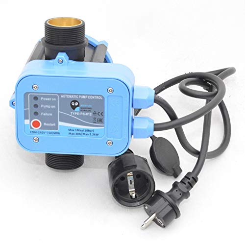 Schmidt GbR Pumpensteuerung PS-012 für Gartenpumpe Tiefbrunnenpumpe Pumpe bis 2,2kW Außengewinde 1,5