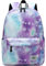 Galaxy Schulrucksack, Mygreen Unisex Schultasche für Mädchen Campus Collection Wasserdichter Rucksack Grün Lila