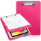 SITHON Planchettes à pince A4 avec rangement, Léger Porte Document A4, Presse-papiers Dossier pour Infirmière Médecin Enseignants Étudiants Coach de vente Conférence de bureau d'école, (Rose rouge)