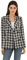 Allegra K Blazer Formel Double Boutonnage à Carreaux pour Femme Noir Plaid Blanc M