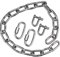5 mm Thick 316 Stainless Steel Chain, Strong Bright Heavy Duty Steel Welded Chain Links with 2 Carabiners and 2 Shackle Screw Connectors 50 cm
