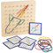 small foot Geoboard aus Holz, Lernspiel ab 3 Jahren, mit Spanngummis und 23 Gestaltungsvorlagen, Art. 11977