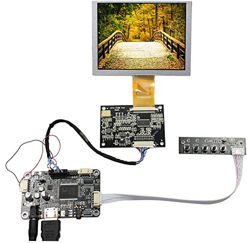 VSDISPLAY ZJ050NA-08C 640 × 480 TFT LED-LCD-Bildschirm und Audio-LCD-Controller-Platine (AT050TN22 Ersatz-Panel)