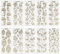 Ideen mit Herz Gravur-Sticker, transparent/Gold, 10 Bogen à 10 x 23 cm | Goldene Aufkleber zum Basteln & Dekorieren | Geburtstag, Weihnachten, Rente & mehr (Frohe Osterzeit)