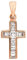 EDELIND 750 Kreuzanhänger Rosegold echten Diamanten 0.05 Сt – 18 Karat Echtes Gold – Höhe 13 mm Breite 8,3 mm – Diamant Anhänger mit Schmuck Geschenkbox