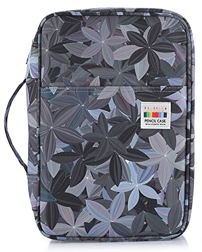 SUMTree Trousse de Crayon de Couleur pour 300 Crayons ou 204 Feutres Grande Capacité Sac à Crayons pour l'école et Bureau avec Grande Capacité (Noir)