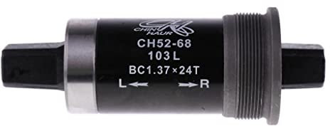 Easnea Strapazierfähiges Fahrrad-Tretlager – 68 mm, quadratischer Kegel, Legierungskörper und versiegelte Lager – geeignet für Mountainbike, Rennrad, Klapprad, Fixie 103 mm