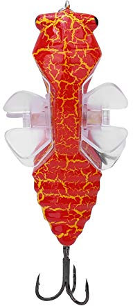 Jadeshay Angelköder, Bionic Cicada Shape Angelköder mit Rotating Spins Propeller Drilling Angelköder 7,5 cm mit Haken für Barsch Forelle Süßwasser Salzwasser(Y238-2)