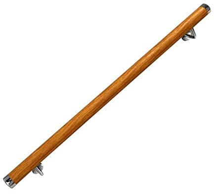 ZXFDM Handlauf für Holztreppen, rutschfeste Wandhaltegriffe mit Metallhalterungen, Landhaus-Villa-Flurdekor, komplettes Set (Size : 600cm/19.6ft(4 Section))