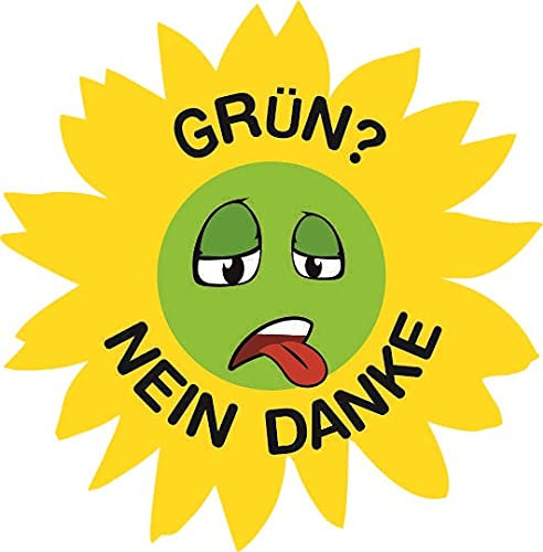 U24 Aufkleber Grün - Nein Danke Smily 30 x 30 cm Autoaufkleber Sticker Konturschnitt