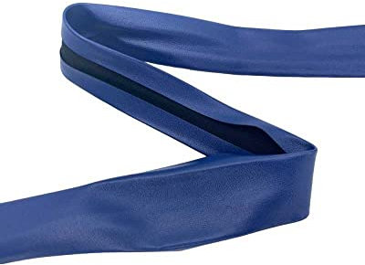 TOMASELLI MERCERIA Pastete Sbieco Band Finta Leder Kunstleder gefaltet 25 Mm - Blauer Puffer