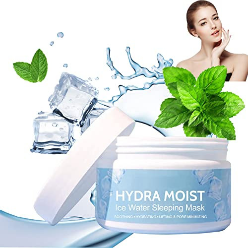 Schönheit Hydra Moisturizer,Eiswasser Schlafmaske Hyaluronsäure Creme Gelee Gesichtsmaske,Hydra Moist Moisturizer Ice Water Sleeping Mask,Schlafcreme für Feuchtigkeitsspendende und Porenminimierende