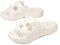 Asifn Skull Slides Zapatillas de Ducha para Mujeres Sandalias Interiores para Hombres Eva Gruesas y Suaves con los Dedos Abiertos Sandalias de Piscina de Playa Interior y Exterior （Blanco,42/43 EU