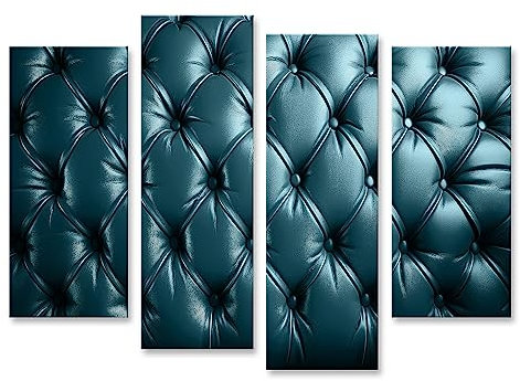 islandburner Bild auf Leinwand Monochrome Textur gepolsterte Leder Couch Hintergrund Bilder Wandbilder Poster JBRS-4erP