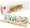 URBNLIVING Set of 4 Glass Appetizer Condiment Dishes Xmas Designed Decorative Snacks Nibbles Bowls Set in Festive Christmas Wooden Sledge