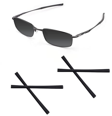 Acefrog 2 Paar weiche Silikon-Ersatz-Bügelmanschetten für Oakley Clubface OX3102, Gehäuse OX3110 Brillen, perfekte Passform, schwarz