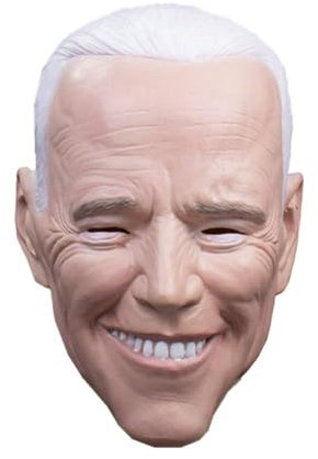 Puruuige Joe Biden Maske Smile Old Man Celebrity Cosplay Maske Realistische Old Man Kopfbedeckung Halloween Kostüm, 6 3/4-7 5/8