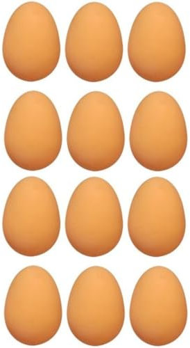 LND Gifts Bouncy Egg Set: Children's Pack of 12 Rubber Bouncing Eggs Balls, Ideal for Egg and Spoon Race, Perfect Egg Toy for playing Practical Jokes and Easter Gifts.