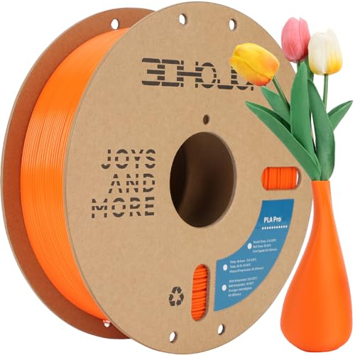 3DHoJor PLA+ PLA Plus Filament 1.75mm 1kg(2.2lbs) for 3D Printers,Orange | Dimensional Accuracy +/- 0.03mm