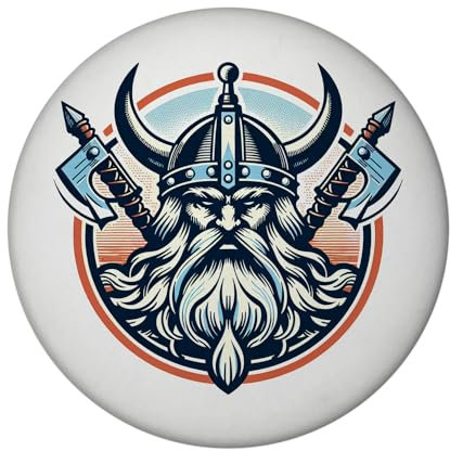 Odin Wikinger Magnet rund mit Flaschenöffner rund Starker Gott Odin Wikinger Magnet rund mit Flaschenöffner Nordisch-Mythische Asgard Symbolik Kriegsgott mit Runen Bart Design