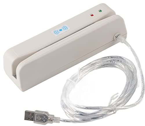Card Swiper, MSR-400 Single 2-rail Card Reader for Banking System, Magnetic Credit Card Reader, USB Interface 2 Way Swiping Convenient Practical Reader.
