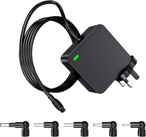 65W 45W Universal Laptop Charger, for Lenovo IdeaPad 3 110 110S 120 Asus VivoBook 14 15 17 ZenBook UX303U UX305 UX305F NoteBook Replacement,with 5 Different Round Connectors