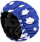 Shower Cap for Women Terry Lined Bath Cap Large Reusable Waterproof Elastic Band Blue Shower Caps for Long Thick Hair Soft Bath Shower Hair Caps