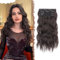 FESHFEN Clip in Extensions, 4PCs Lang Wellig Voller Kopf Haarverlängerungen mit Clips Synthetik Gewellt Dunkelbraun Haarextension Wavy Haar Extensions Clip in Haarteil für Damen 40 cm