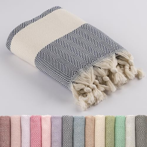 LUCIDUS Hamamtuch 100x200 cm groß - Strandtuch, Saunatuch, 100% Baumwolle | Saunahandtuch, Badetuch, Reisehandtuch, Damen & Herren, Stranddecke, Picknickdecke, Hammam, XXL, schnelltrocknend, sandfrei