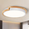 WOKNOS Deckenlampe, Deckenleuchte Weiß 30cm, 24W LED Lamp mit Holz für Schlafzimmer Wohnzimmer Küche Flur Esszimmer 4000K