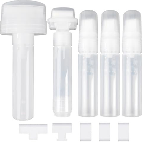 Hsthe Sea 5 Pack Graffiti Markers Refillable Paint Markers Acrylic Paint Pens for Walls Art Painting Crafts Kit with 5 Replacement Pen Heads(50 mm, 30 mm, 15 mm)