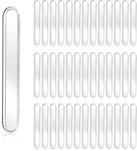 40 Pcs Cabinet Door Bumper Self Adhesive Rubber Bumper Clear Stripes Bumpers Buffer Pads Anti Slip Pads Cabinet Bumpers Sound Dampening Buffer Pads Protect Furniture