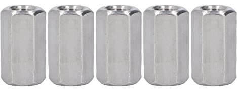 Kuuleyn Kupplungsmutter-Set, 5 Stück, Sechskant-Kupplungsmuttern, Edelstahl 304, metrisches Feingewinde, Schrauben, Bolzen, Verbindungsmutter, Feingewinde-Kupplungsmutter