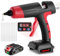 Hot Glue Gun Cordless Hot Melt Glue Gun - Battery Glue Gun for Crafting, Quick Heating Hot Glue Gun with 10 Pieces Glue Sticks 11 mm, for DIY (Red-Incl. 1 Batteries & Charger)