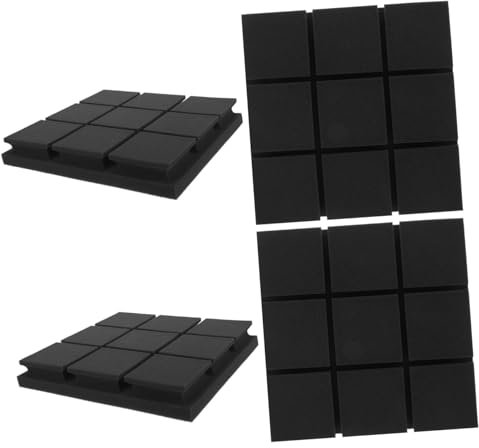 BESTonZON 4pièces Panneaux Acoustiques Absorbants Sonores Mousse Isolation Phonique Pour Studios Bureaux Et Salles De