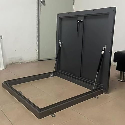 Lakenbroade Anpassbarer regendichter Dachlukendeckel, verzinkter Dachfensterdeckel mit Gasdruckfeder und Griff sowie Gummidichtungsstreifen, Schacht-/Kellerausgangsdeckel,900mm/35.4In