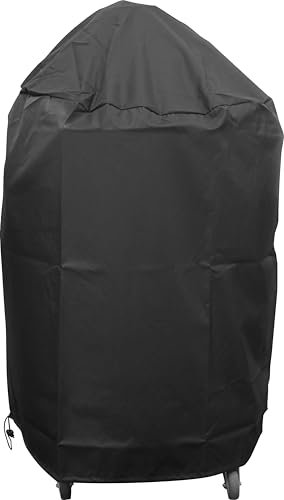 Kamado 26 Zoll Grill Abdeckhaube, Ø 90 x 100 cm Wetterfeste Schutzhülle mit Zugband, Schwarz