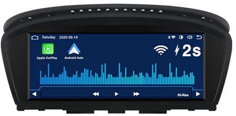 Autoradio RYUIXPUL con Wireless CarPlay e Android Auto per BMW E60 E61 E63 E64 E90 E91 E92 E93 (2003-2008) | Sistema Linux | Aggiornamento sistema CCC | Avvio rapido 2S | Qualità audio OEM