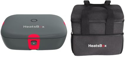 Faitron HeatsBox Style Bundle Pranzo – Scaldavivande Elettrico Portatile con Borsa Termica Isolante